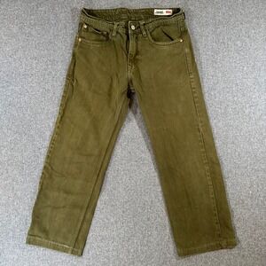 Levis 501 Mens Jeans Olive Green Straight Leg Denim Pants Size 30x26 Vintage Y2K